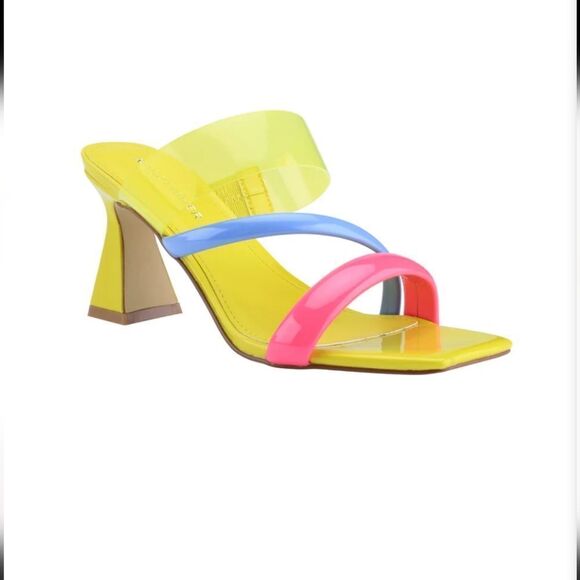 BRAND NEW MARC FISHER KRISLY SQUARE TOE 3- DIFFERENCE STRAP MULD SANDAL - Picture 1 of 12